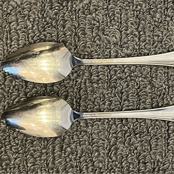 Set of 2 Fantasy Rose Community Stainless
by ONEIDA SILVER fruit / orange spoon - Picture 6 of 6